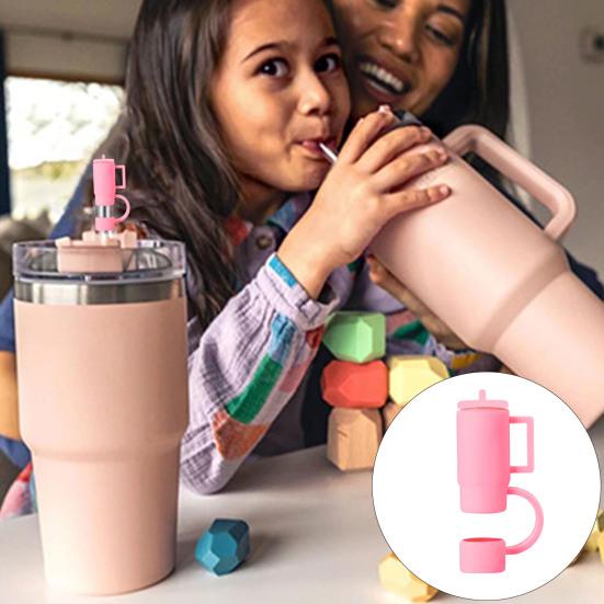 Соломенный топпер Силиконовые соломенные колпачки 10-миллиметровые соломинки Крышки Форма чашки Дизайн Соломенные чехлы Пищевое многоразовое уплотнение Защитите аксессуары для чашек для напитков