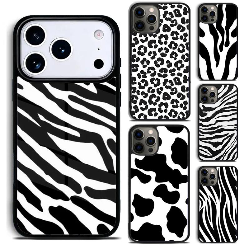 Dalmatian Cow zebra texture Phone Case For iPhone 17 16 15 14 13 12 11 Pro Max Plus 17Air Soft Silicone Cover