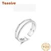 Tancise Classic 925 Sterling Silver  Zircon Ring Ladies Jewelry Wedding Promise Party Gift
