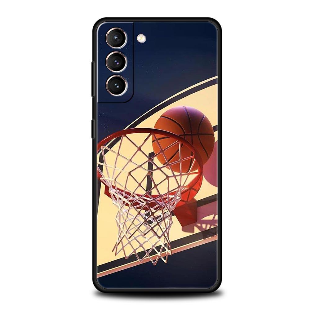 Phone Case For Samsung Galaxy S23 S22 Ultra S20 S21 FE 5G S10 S9 Plus S10E S8 Note 20 Silicone Cover Basketball Basket Number