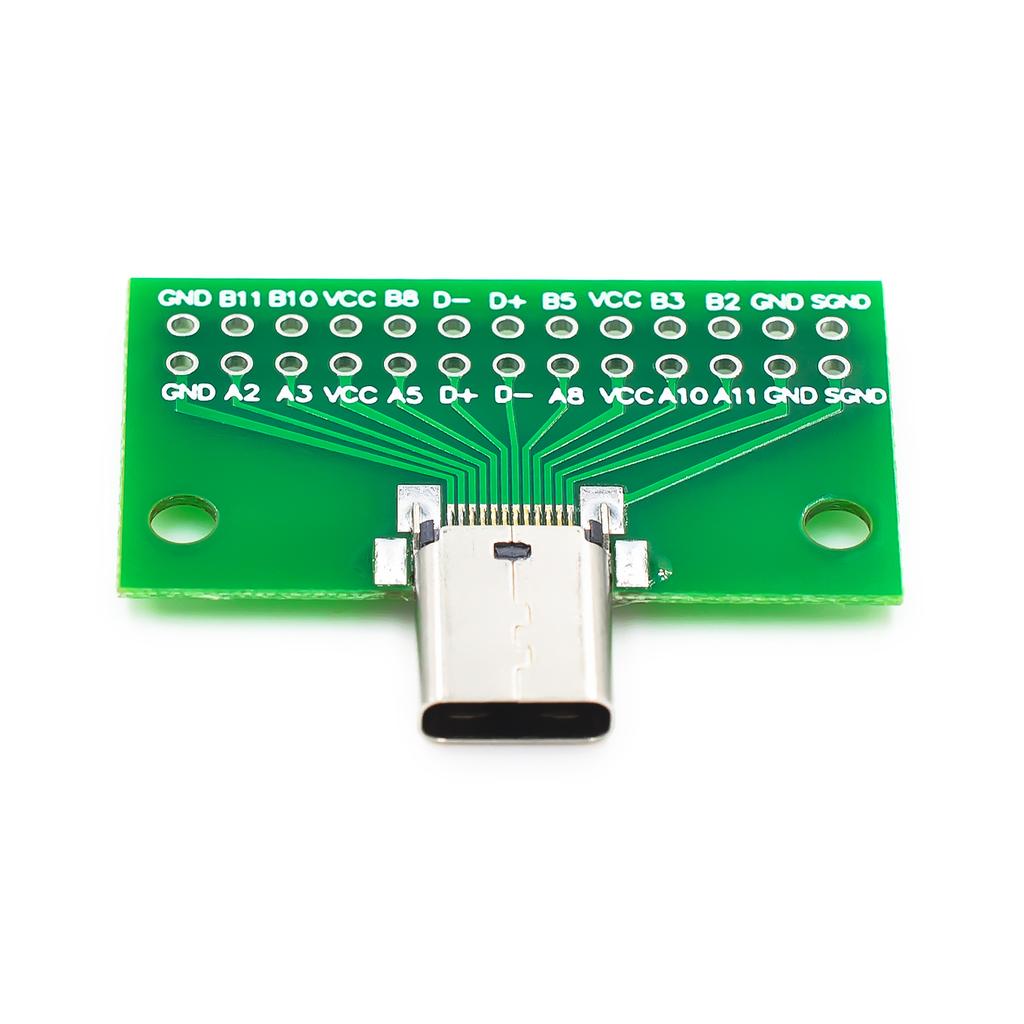 Тип-c Двусторонние передние и задние контакты тестовой платы 24-контактный кабель-переходник USB3.1 шина-мама