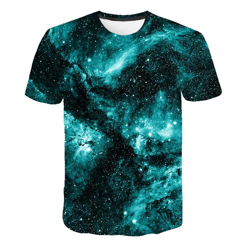 Футболка Vast Universe Galaxy Graphic, летняя модная мужская футболка с 3D-принтом, повседневная футболка в стиле хип-хоп с круглым воротником