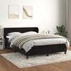 VidaXL Divan Bed with Mattress Black 140x200 Cm Velvet - Model 3127375