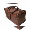 New 24" Men's Brown Vintage Genuine Travel Luggage Duffel Gym Bag Tote Goat Leather