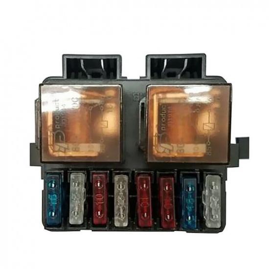 12V 2 Way Relay Fuse Box Holder w/8 Fuses Blade Kit For Car Boat Truck Universal