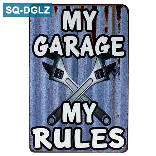 [SQ-DGLZ] Горячая MUSCLE CAR GARAGE Металлическая вывеска Магазин Настенный декор Оловянная вывеска Винтажные металлические вывески Домашний декор Живопись Таблички Художественный постер