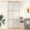 VidaXL Gold Sliding Door 90x205 Cm Frosted ESG Glass and Aluminum 155152