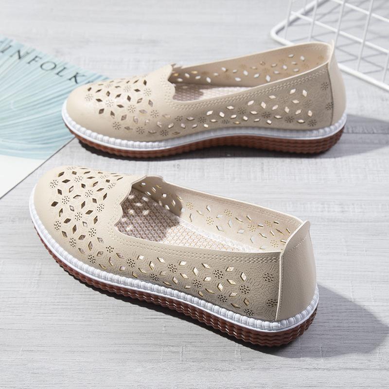 2023 летние сандалии, женская обувь на плоской подошве, дышащая повседневная обувь с сетчатой ​​подкладкой, противоскользящая обувь на мягкой подошве на плоской подошве