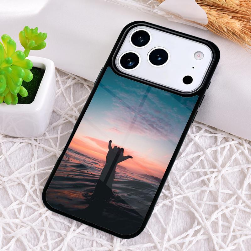 Surfer Surf Hang Loose Shaka soft Shockproof Phone Case for iPhone 17 Air 16e 15 11 12 14 13 Pro Max Cover Coque