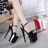 Мода 20 см Европейская Осень Внешняя Торговля Ночной Клуб Секс Женская Обувь Водонепроницаемая Платформа Римские Босоножки с Рыбьим Носком Леди Супер Высокий Каблук