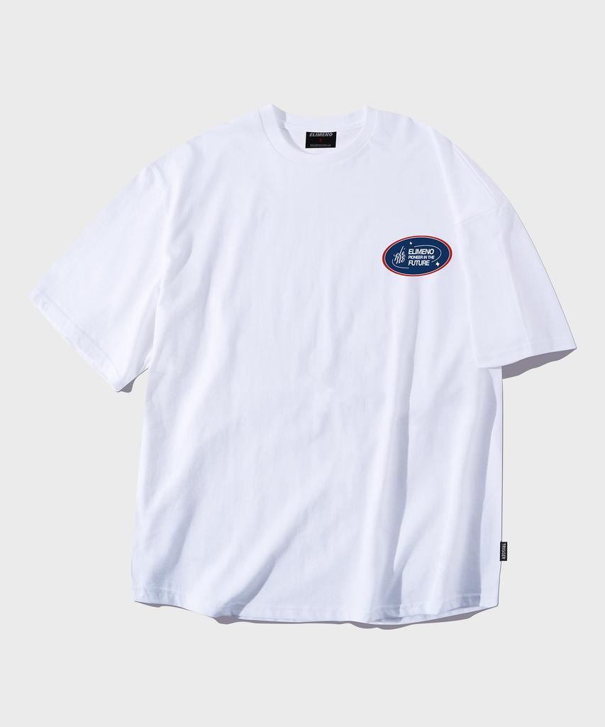 ELIMENO El Dilly Artwork Oversized Short Sleeve T-Shirt White