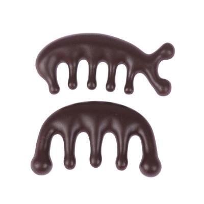 1 шт. расческа для массажа меридианов тела, смоляная расческа с пятью широкими зубцами, иглоукалывание, кровообращение, антистатические, гладкие волосы