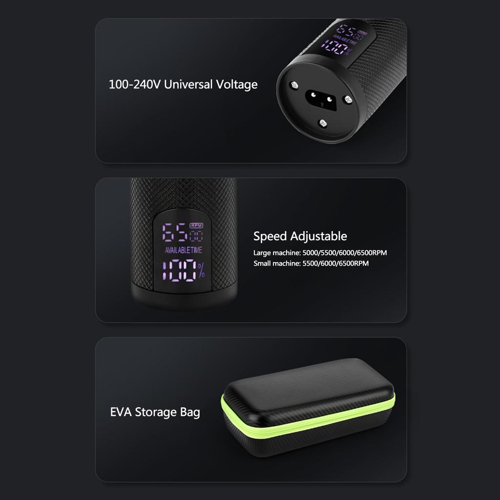 Professional Electric Hair Clipper Set Intelligent Display Speed Adjustable Strong Motor Low Noise