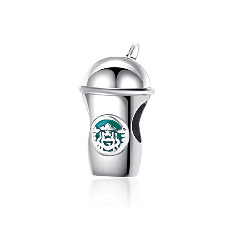 Новая медная подвеска Шарм-бусина в виде кофейной чашки Подходит для оригинального женского браслета Пиво Вино Подвесные украшения Подарок