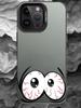 Чехол для телефона с мультяшным выражением лица Для iPhone 17 16 15 14 13 12 11 Pro Max Plus Серебристый Матовый Черный Чехол