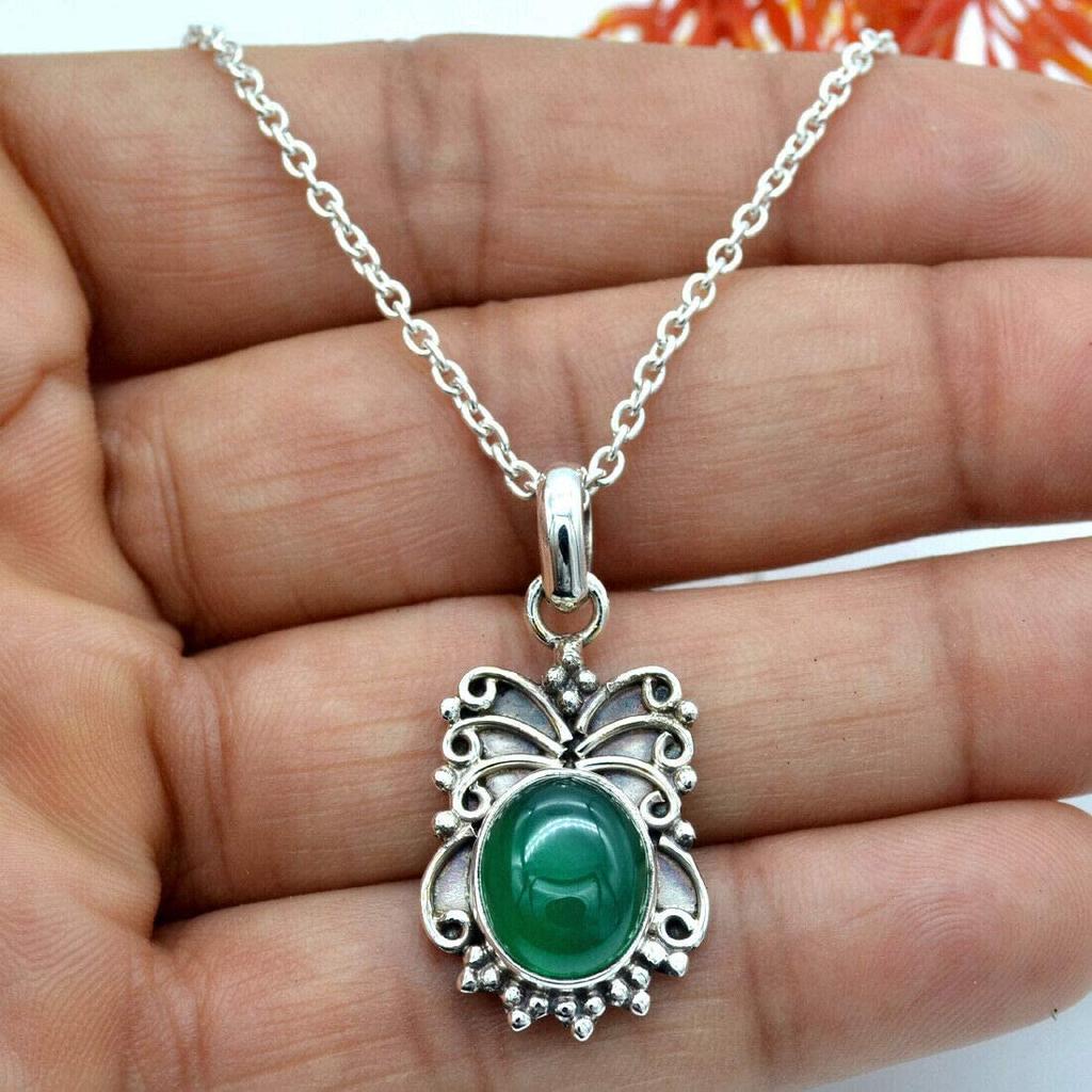 Зеленый оникс, драгоценный камень, дизайнерское ожерелье ручной работы в стиле бохо, свадебное ожерелье, подарок для нее, рождественские украшения, женские украшения