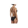 Nike Adjustable Crossback Logo Print Sleeveless Swimsuit Women swimsuit Black NESSF019-001