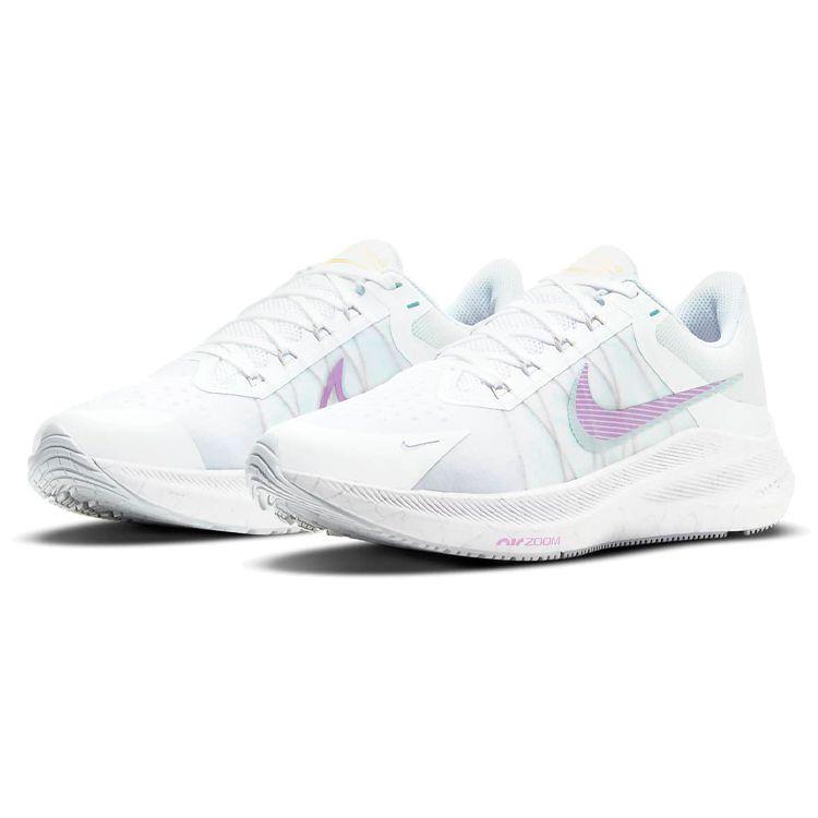 Nike Zoom Winflo 8 Football Grey Violet Shock Женские кроссовки Белый Бесконечный-Сиреневый CW3421-102