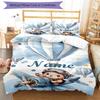 3pcs Custom Name Bear Bedding Set Duvet Cover Closure Includes 1 Duvet Cover & 2 Pillowcases, Soft and Comfortable for All Seasons.