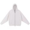 Mens Oversized Hooded Zip-Up Sweatshirt Pure Color Loose Fit Cotton Blend Fall Jacket