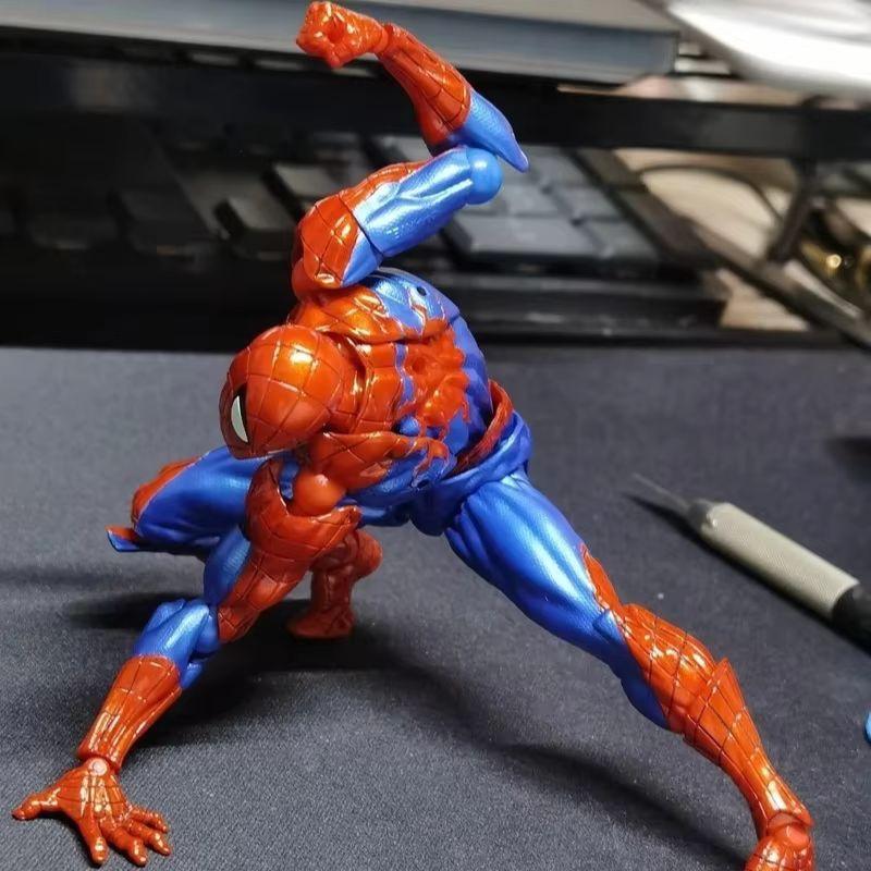 Marvel Человек-паук Вер Арт Сочлененная Фигурка Модель Настольное Украшение Декор Модные Игрушки Для Мальчиков Веселый Подарок-Сюрприз KO 2.0 Позируемая Масштаб Детализированная