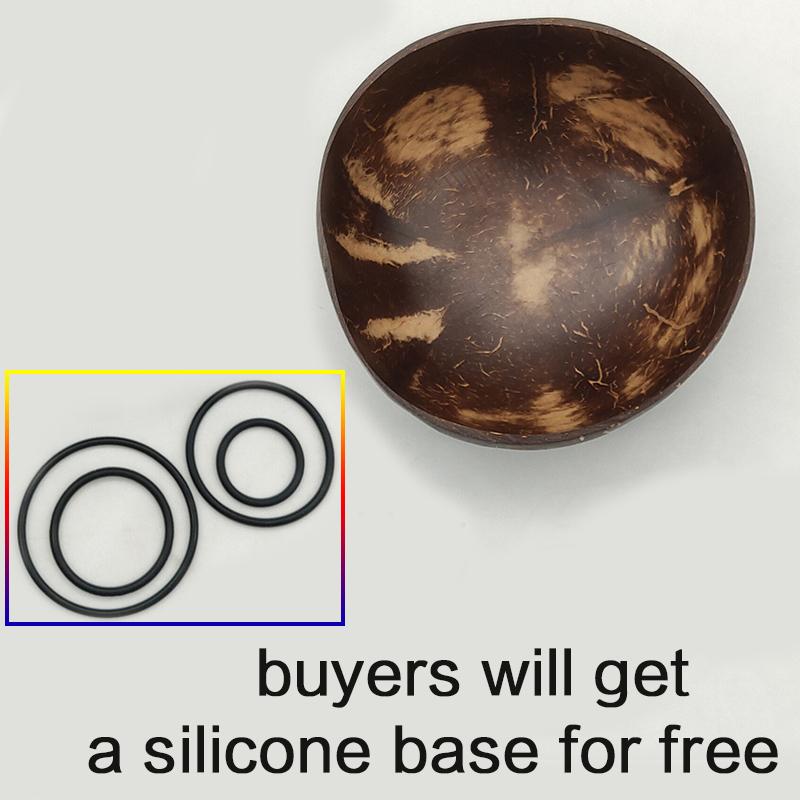 Набор кокосовых мисок Натуральная ручная работа Посуда из кокосовой скорлупы Деревянная ложка Десерт Фруктовый салат Для смешивания Рис Рамен Деревянная бамбуковая миска