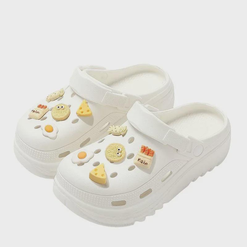 High-Value Women's Thick Bottom Non-Slip Summer Beach Crocs – Popular Online Celebrity Style