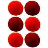 Pompoms - Red - 4 Cm - 6 Pcs