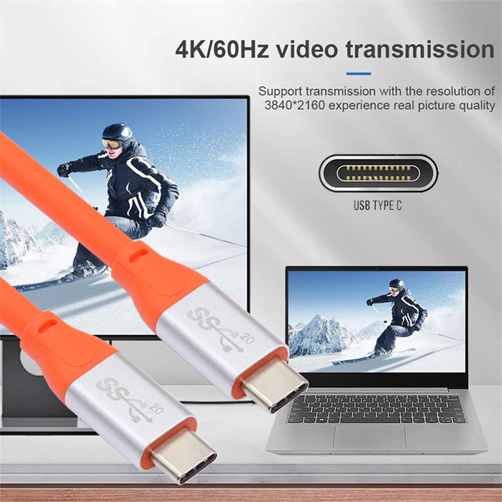 Кабель cablecc 20 Гбит/с 100 Вт USB Сверхвысокий USB Гипергибкий 50 см Кабель «папа-папа», Мягкий, Гибкий, 8K, 5K, 4K, 4.0, Шнур,
