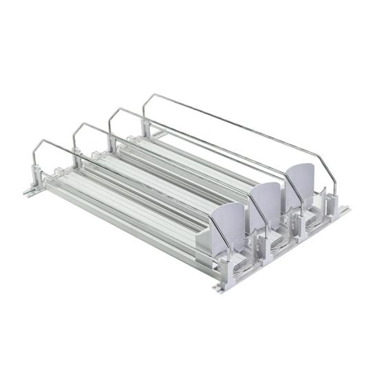 1/2/3/4Pcs Fridge Drink Organizer with Automatic Pusher Glide Refrigerator Soda Can Dispenser