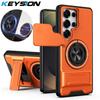 KEYSION Магнитный чехол для телефона для Samsung Galaxy S25 S26 Ultra S26+ S25 FE Слайдер Защита камеры Вертикальная подставка Кольцо Ударопрочный чехол