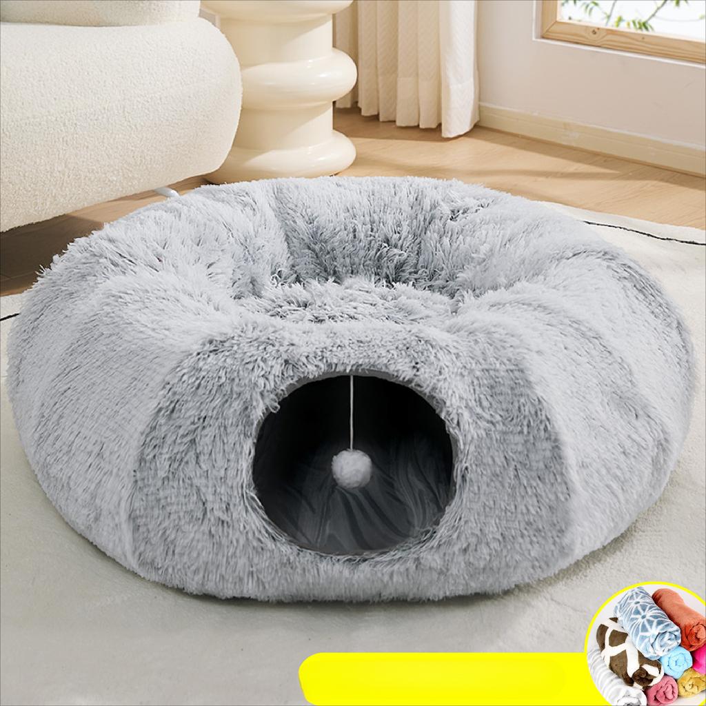 Туннельное гнездо для кошек зимой Теплый закрытый Чувство безопасности Может быть отсоединен Моющийся Морозостойкий Утолщенный Устойчивый к царапинам Товары для кошек зимой