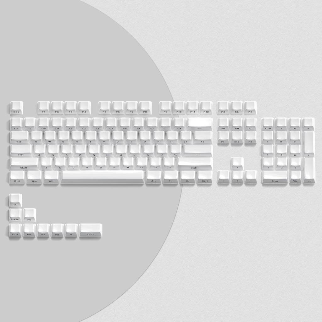 XVX Кейкапы 113 клавиш Кристально прозрачные кейкапы Боковая гравировка букв OEM профиль 113 клавиш Кастомные для механической клавиатуры с переключателями Cherry Gateron MX Клавиатура
