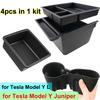 for Tesla Model Y L YL 2026 Center Console Storage Box Armrest Box Organizer Tray Model Y Juniper 2025 TPE Bottle Cup Holder