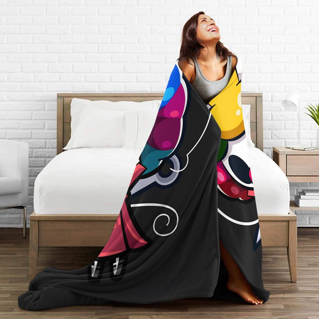 Hollow Knight Silksong Blanket Warm Funny Plush Throw Blanket For Children Bedroom Flannel Bedspread Bed Cover