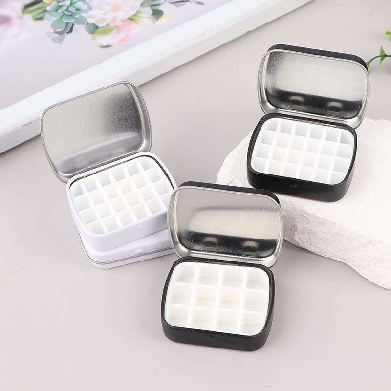 12 ячеек Мини-палитра для акварельных красок с крышкой, дорожная портативная пустая жестяная коробка для акварели, металлический поднос для рисования, художественные принадлежности