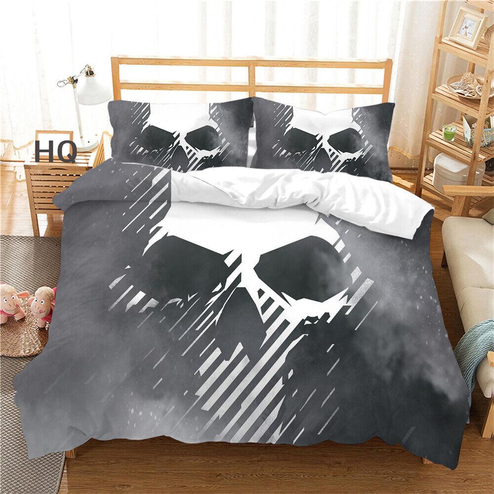 Пододеяльник с черепом, постельное белье для взрослых, постельное белье, молодежное покрывало, наволочка