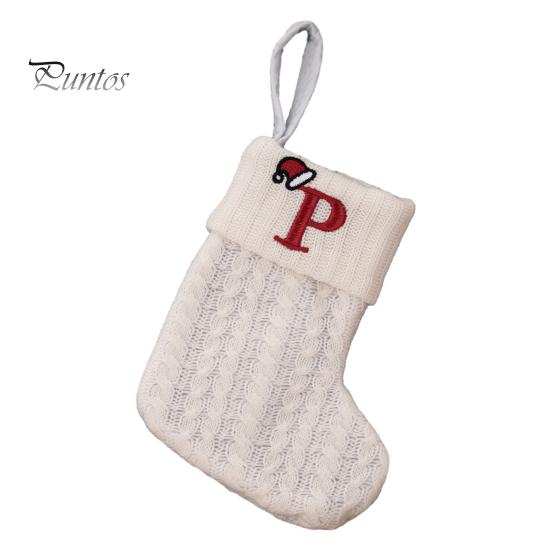 Рождественский чулок с буквами Легко повесить Привлекательный праздничный декор елки Подставка для подарков Рождественский чулок