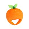 Plush Orange Hat Funny Warm Decoration Orange Fruit Hat Headdress for Stage Performance Graduation Carnival Halloween Masquerade