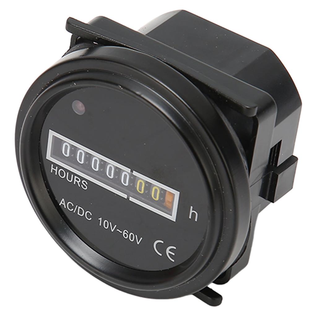 Счетчик моточасов для лодки диаметром 2,4 дюйма, максимальный показатель 99999,99 ч. Высокоточный механический счетчик моточасов для лодок и транспортных средств