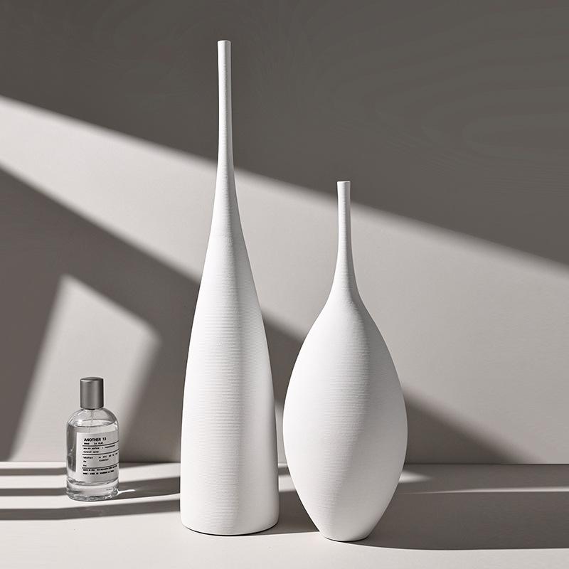 Минималистичная керамическая ваза ручной работы в стиле дзен, украшение для гостиной, модель для дома, черно-белая художественная ваза, ручная роспись