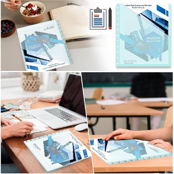 5 Pcs Discbound Letter Size Planner with 9.3 * 11inch Dividers and Pockets - 11 Disc Planner Folder Binder