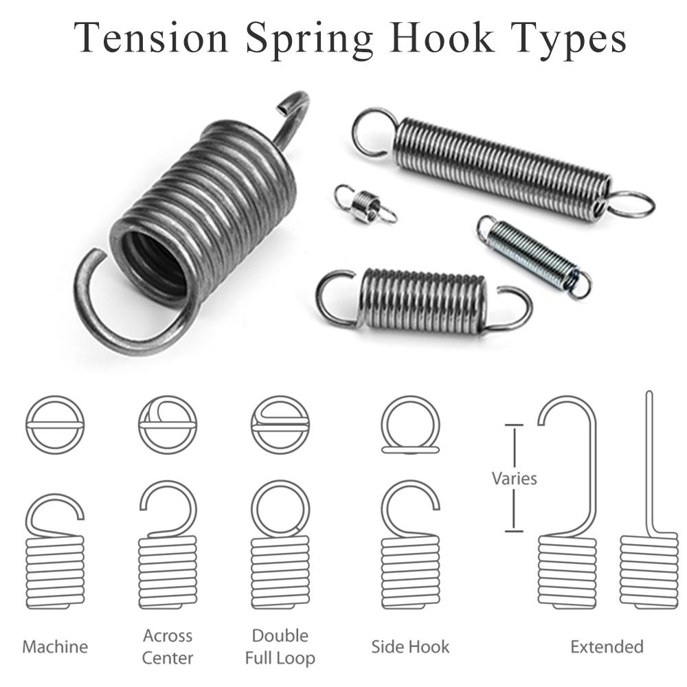 1PCS Pilates Allegros 2 Reformer Spring Pilates Reformer Music Wire Steel Tension Spring With Hook