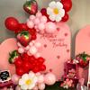 Клубничное украшение для вечеринки, комплект гирлянд из воздушных шаров для девочек, товары для вечеринки в честь 1-го и 2-го дня рождения, украшение на клубничную тематику