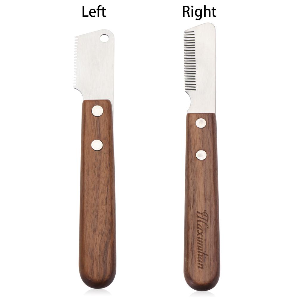 Инструмент для груминга Парикмахерский инструмент Выщипывание Гребень для груминга Кошачья щетка Деревянная ручка Удалитель шерсти домашних животных