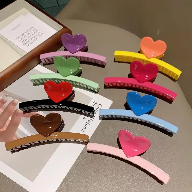 Простой Шик Дофаминовый Цвет Пластиковый Зажим-Краб для Волос Корейский Аллигатор 5.1" Захват Краб Акула Зажим Аксессуары для Густых Волос Головной Убор