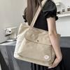 Женская сумка-тоут большой вместимости, студенческая сумка через плечо из нейлоновой ткани, повседневная сумка