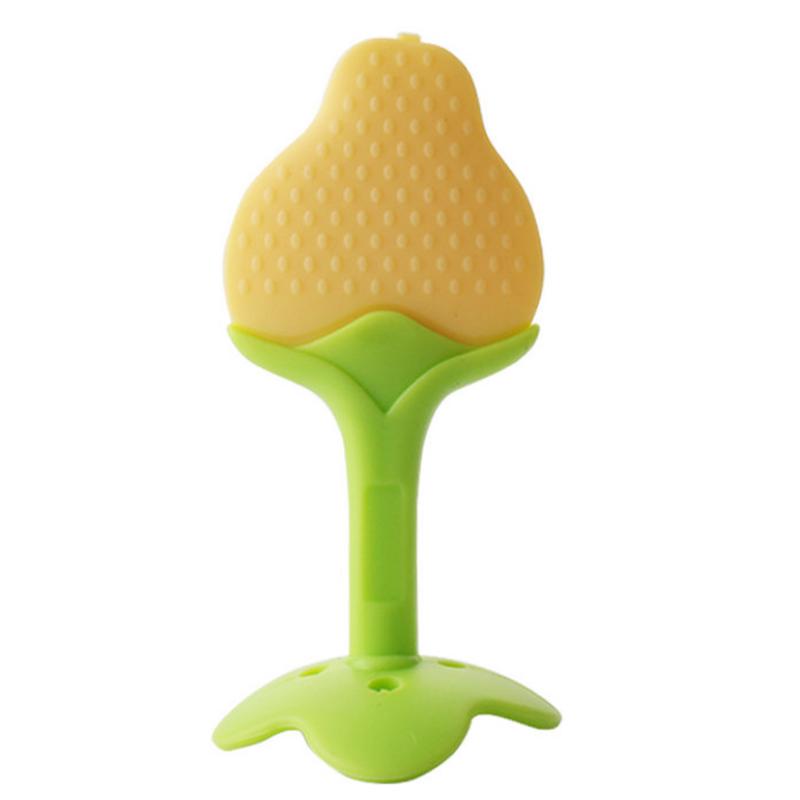 Новорожденный Прорезывание зубов Фрукты Дети Детские Силиконовые Игрушки для прорезывания зубов Гуттаперча Дети