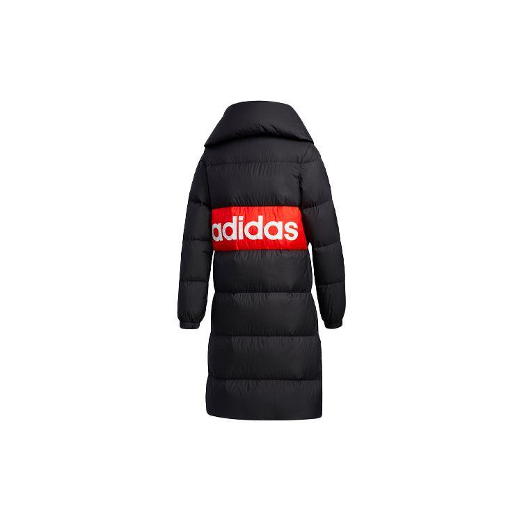 adidas Neo W Super Puffer Длинный свободный пуховик зимняя женская верхняя одежда черный EI4420