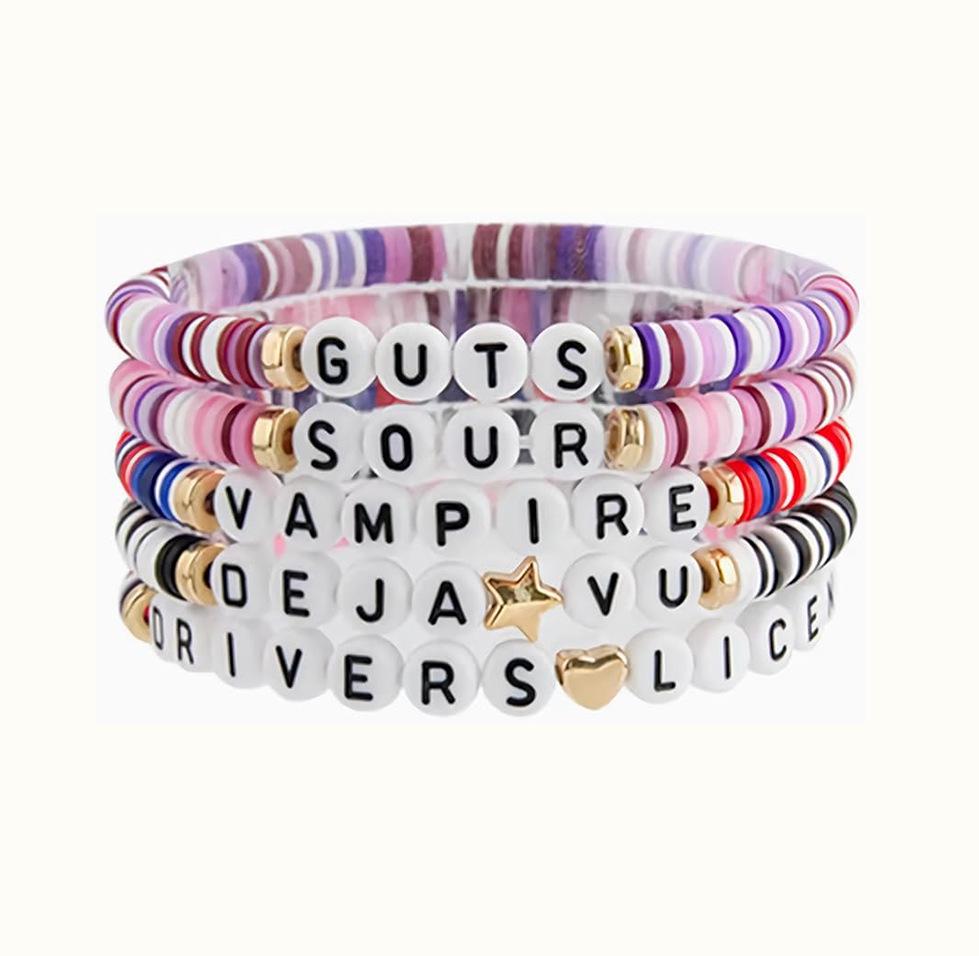 Набор браслетов Оливия Родриго из фиолетовой глины